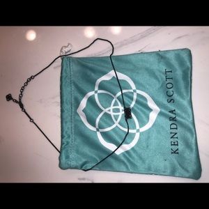 KENDRA SCOTT gunmetal with black druzy stone